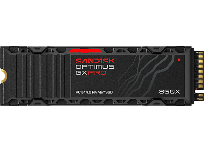 Dysk SSD SANDISK Optimus GX PRO 850X 2TB NVMe M.2 2280 PCIe 4.0 z radiatorem Czarny