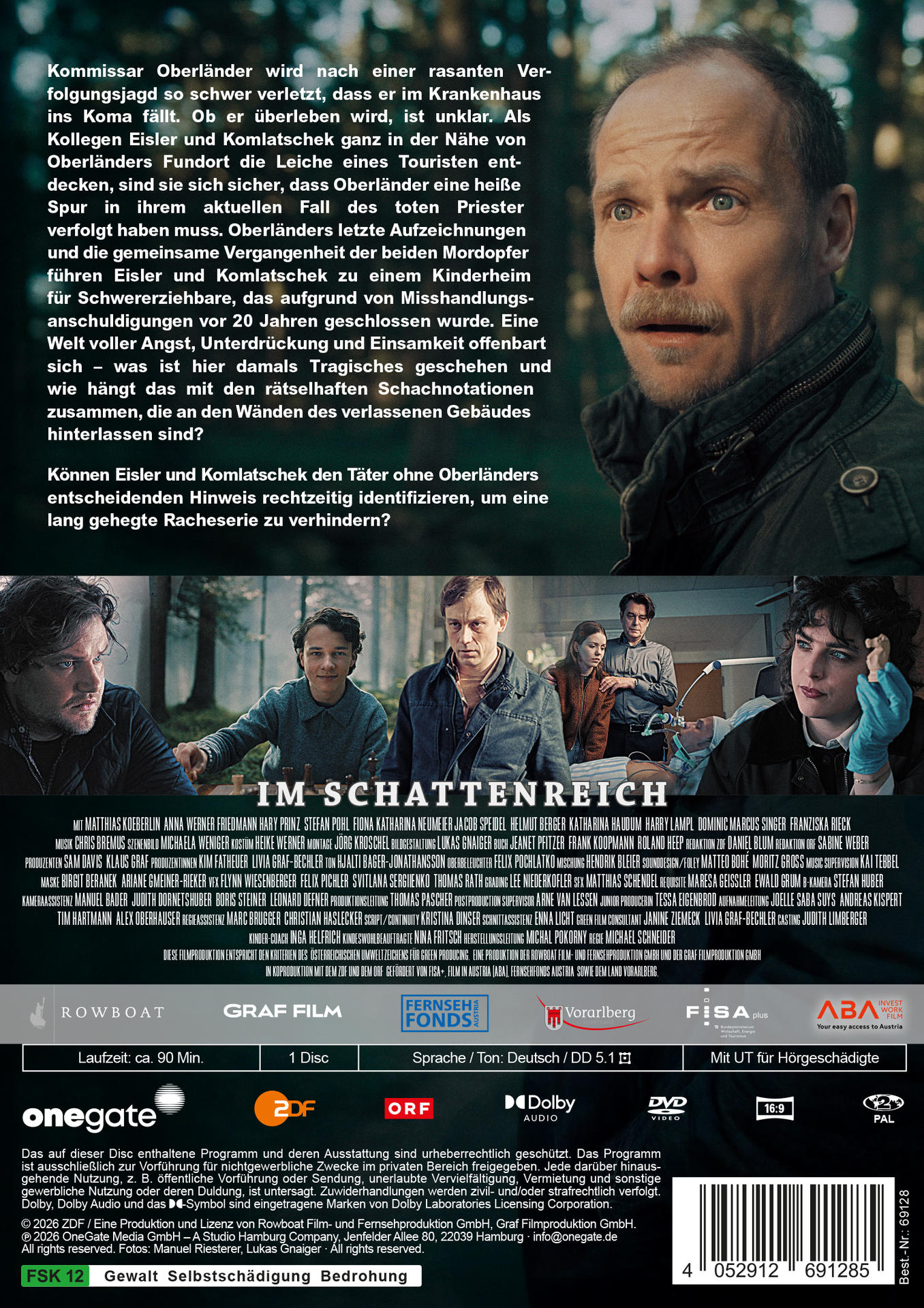 DVD-Cover von Im Schattenreich mit Schauspielern, Text und Logos unten.