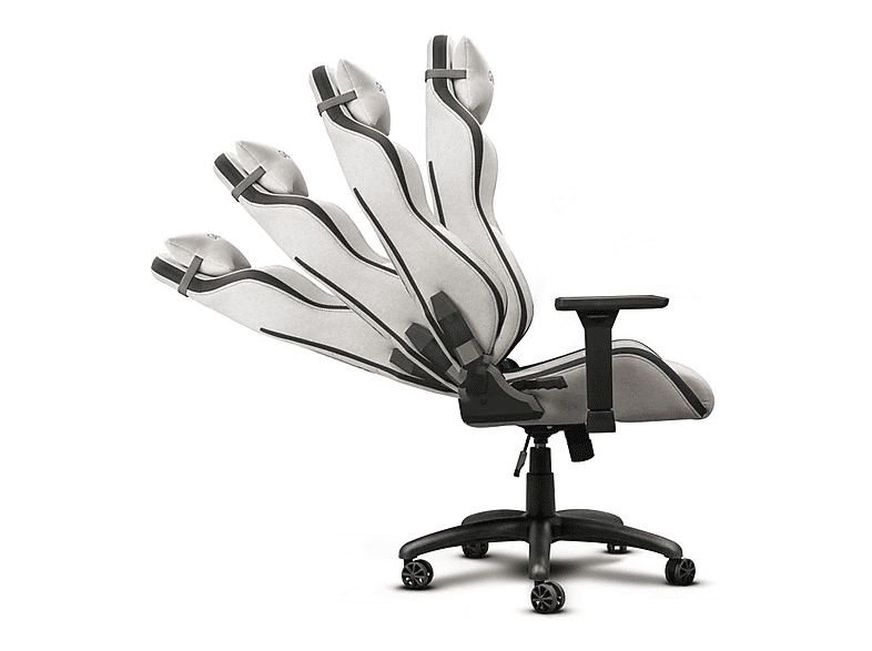 Silla gaming - Trust GXT723 Ruya, Reposabrazos 3D, Respaldo ajustable, Hasta 150 kg, 5 ruedas, Beige – imagen 2