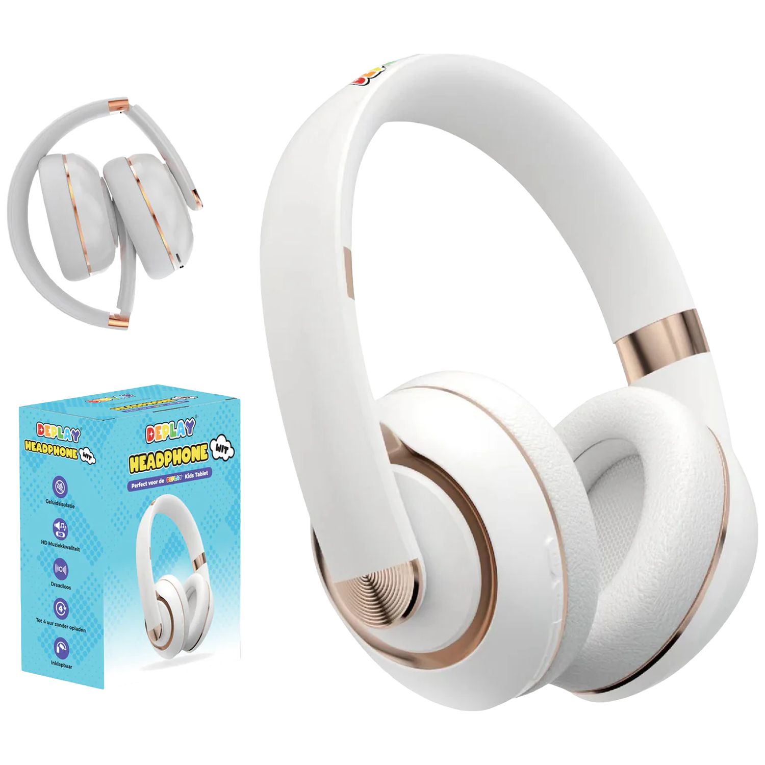 Deplay Kids Over-ear Draadloze Hoofdtelefoon Wit