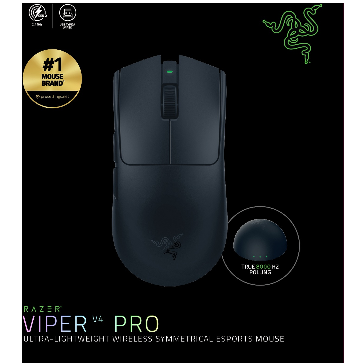 RAZER Viper V4 Pro Wireless Gamingmuis Black | MediaMarkt
