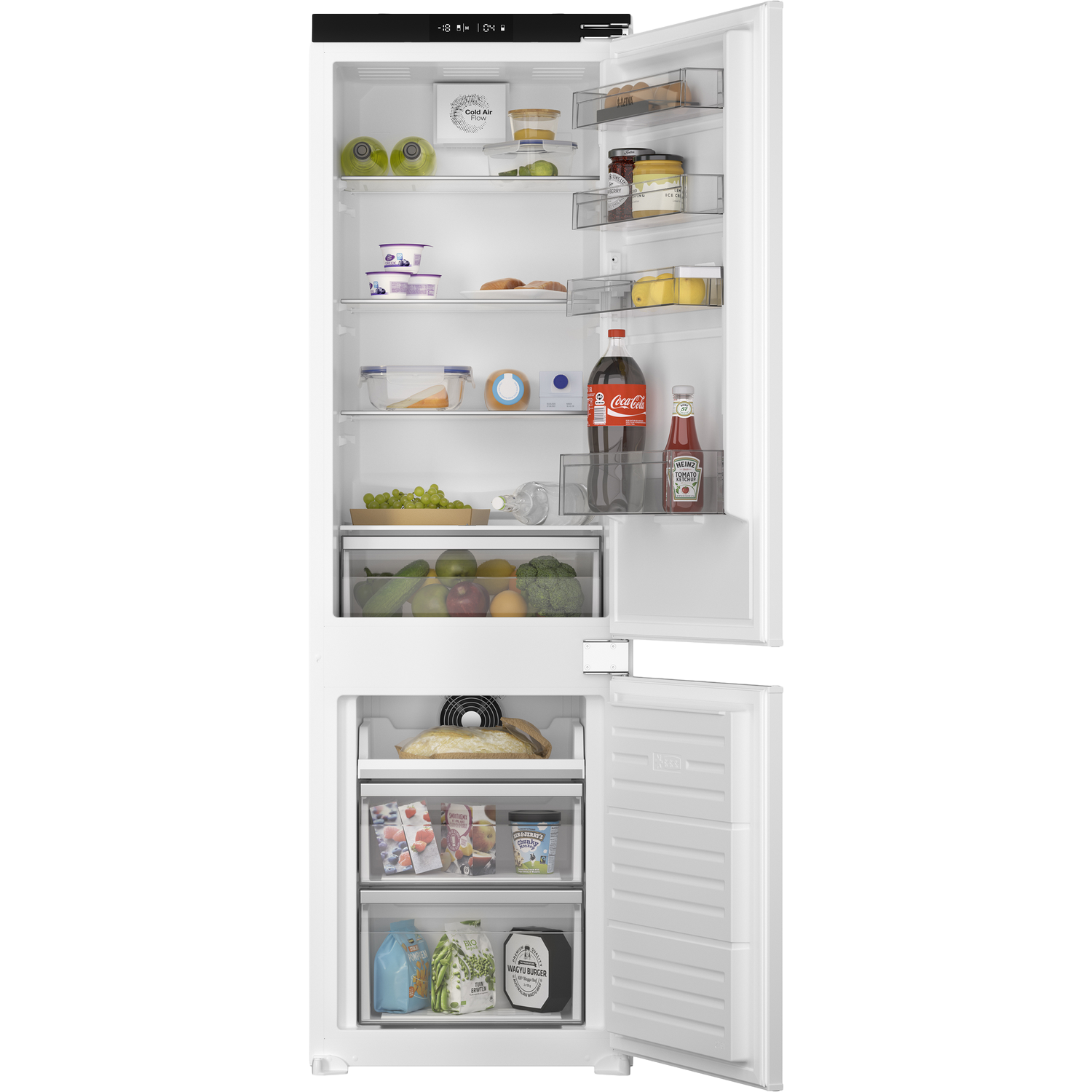 Etna KCS7178NFT koelkast inbouwkoelkast, nis hoogte 194 cm, sleepdeur, No-Frost zuinig energieklasse D | .