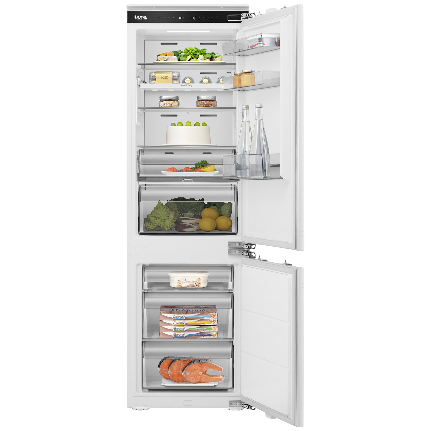 ETNA KCD4178ENF - Inbouw Koel-vriescombinatie - NoFrost - Nishoogte 178 cm Koel/vriescombinatie Wit