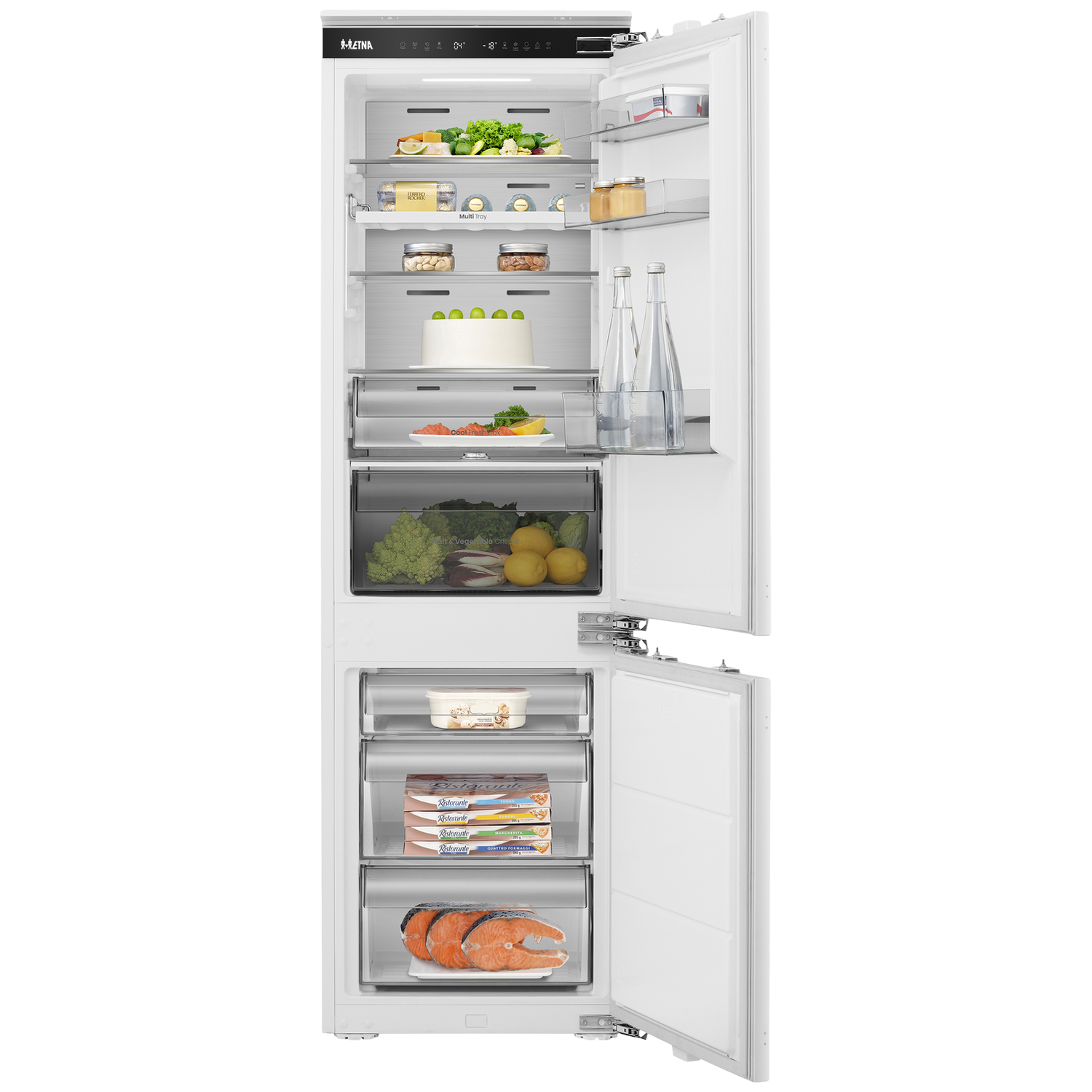 ETNA KCD8178DNF - Inbouw Koel-vriescombinatie - NoFrost - Nishoogte 178 cm Koel/vriescombinatie Wit