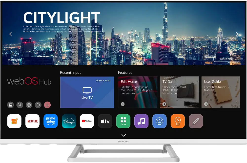 SENCOR SLE 32S841BW HDR WEBOS SMART LED TV, 80 cm