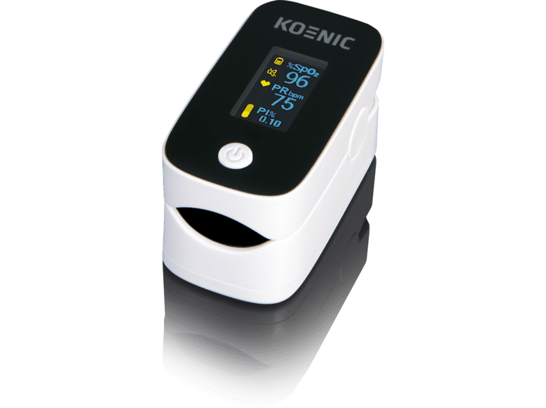 Pulsioxímetro - KOENIC KPU 1026, Medición saturación de oxígeno en sangre (SpO2) tu frecuencia cardíaca, Almacenamiento 20 mediciones,