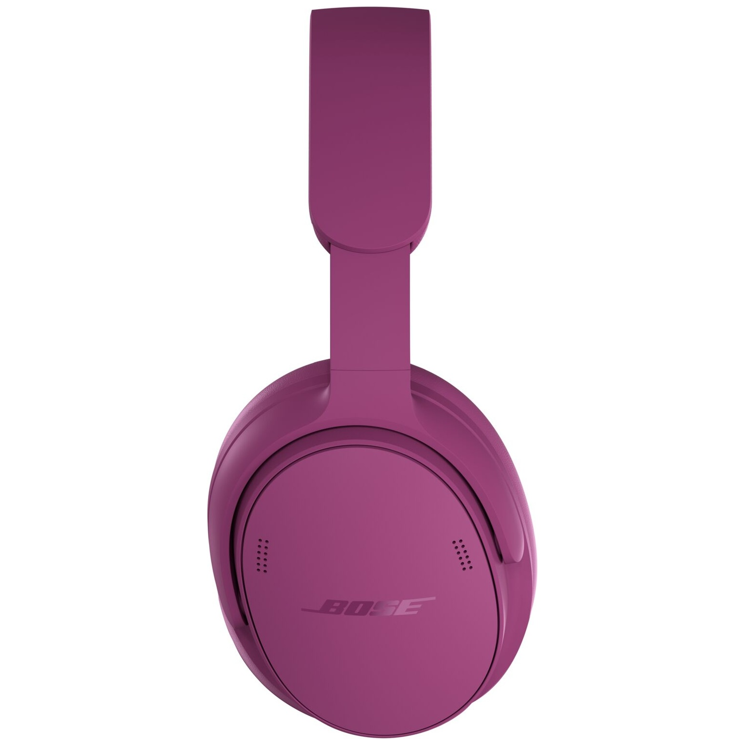 Purple Bose over-ear headphones with an adjustable headband and brand logo on a white background.