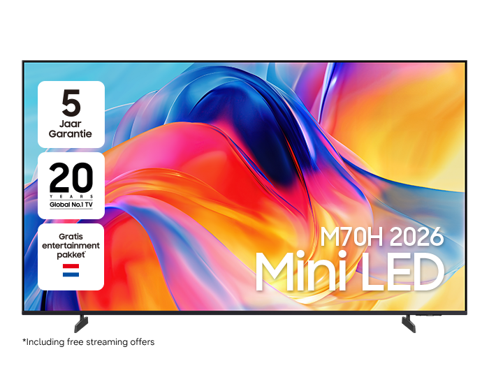 SAMSUNG 75” M74H - Ultra HD 4K - Mini-led-tv - 75 inch - 2026