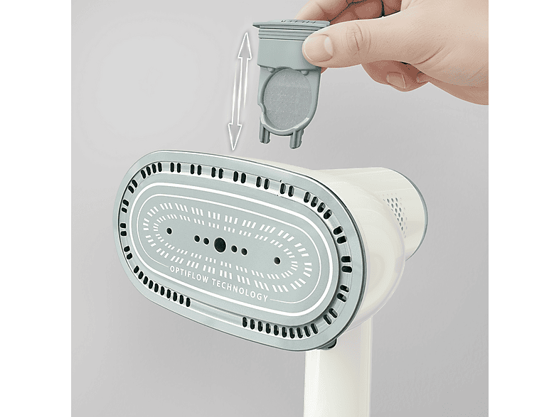 Plancha de vapor vertical - Rowenta AeroSteam S DR9322, 3 Modos, Tecnología succión OptiFlow, Calentamiento rápido, 20 g/min, 180 ml, Blanco – imagen 2