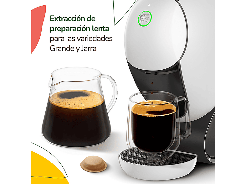 Cafetera de cápsulas - Krups Nescafé® Dolce Gusto® Neo, 3 packs compostables, SmartBrew, Reconocimiento automatico bebidas, Blanco