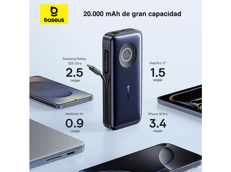 Baseus Batería Externa Enercore Cr11 20000mah 100w