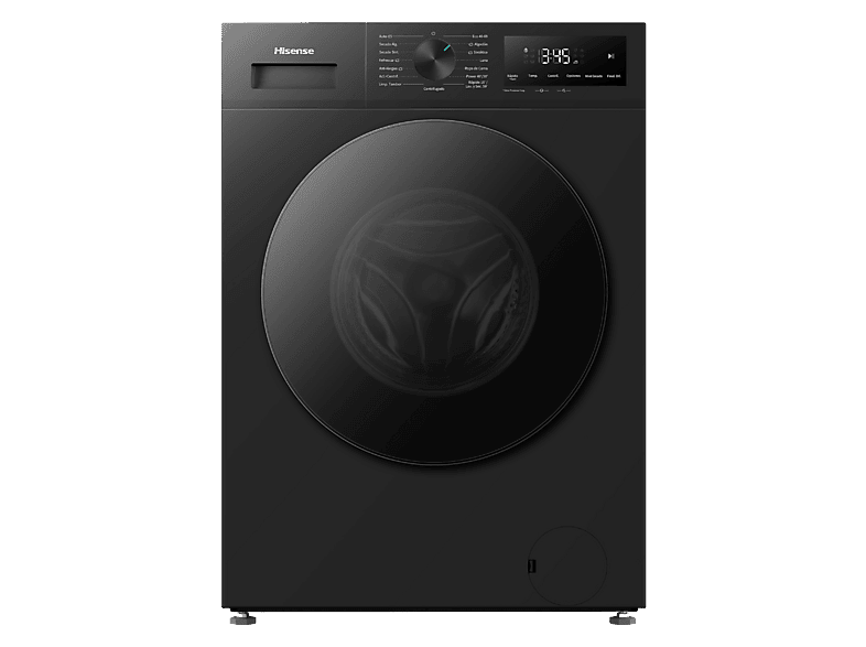 Lavadora secadora - Hisense WD1I1142BBL2, 11 kg + 7 kg, 15 programas, Función Vapor 99%, Tecnología Inverter, Negro