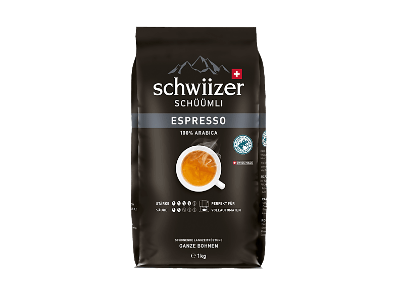 Schwiizer Schüümli Espresso Kaffeebohnen, 1 kg