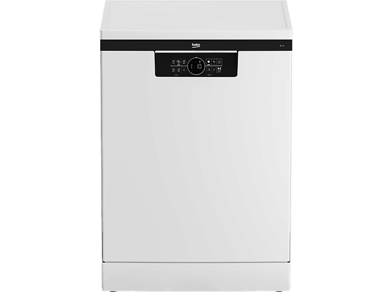 Lavavajillas - Beko BDFN27540W, 15 servicios, 7 programas, 60cm, Tercera bandeja, HomeWhiz App, WiFi, Blanco