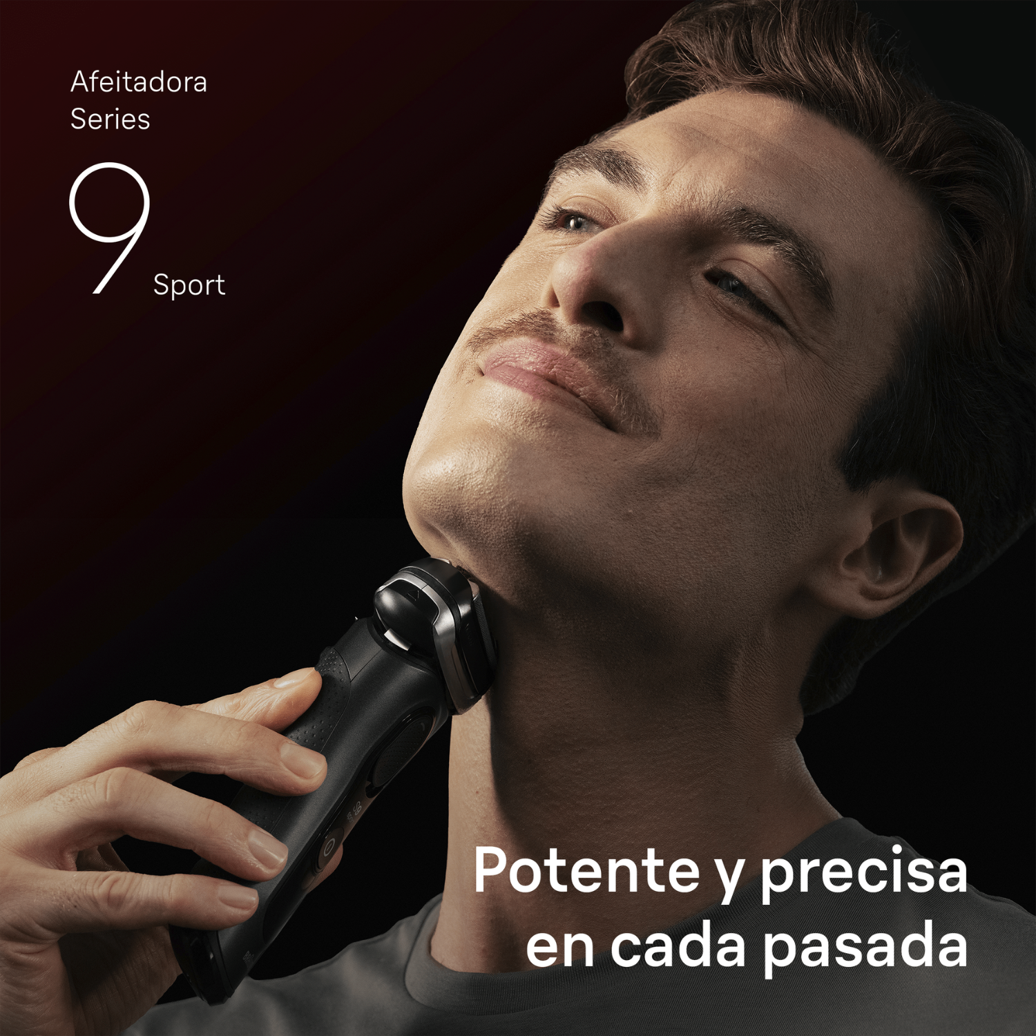 Afeitadora series 9 Sport. Potente y precisa en cada pasada.