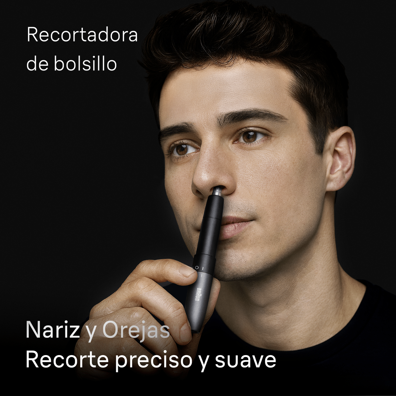 Recortadora de bolsillo. Nariz y orejas. Recorte preciso y suave.
