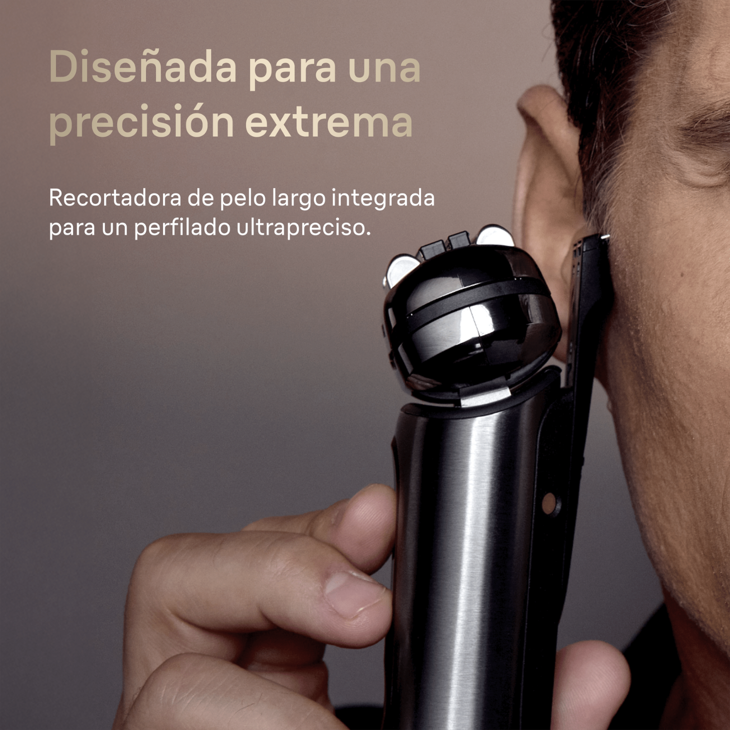 Diseñada para una precisión extrema. Recortadora de pelo largo integrada para un perfilado ultrapreciso.