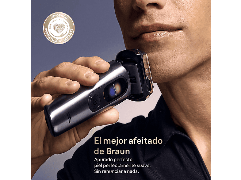 Afeitadora - Braun eléctrica NEVO 17010C, Tecnología AeroTouch, Centro de limpieza Care 7 en 1, Estuche carga, Wet&Dry, Grafito – imagen 3