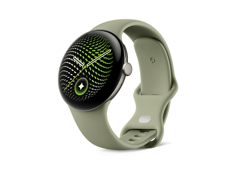 Smartwatch - Google Pixel Watch 5, 45mm, Hasta 40h Autonomía, Wear OS 7.0, Gemini Intelligence y Health, Correa Silicona, Olive