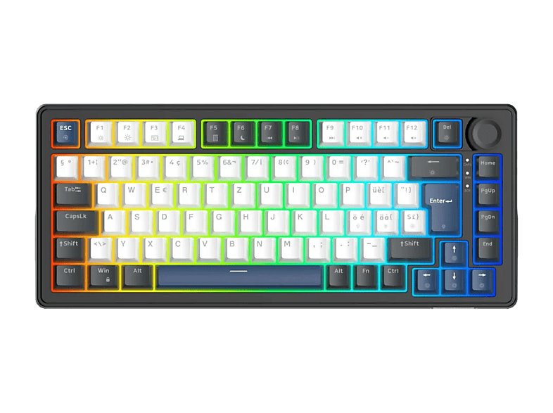 DELTACO DK480 (CH), Gaming-Tastatur, Mechanisch, Kabelgebunden, Schwarz