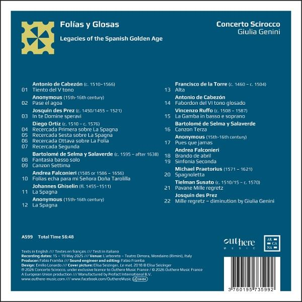 Rückseite einer CD mit Tracklist, gelbem Logo und blauem Hintergrund.
