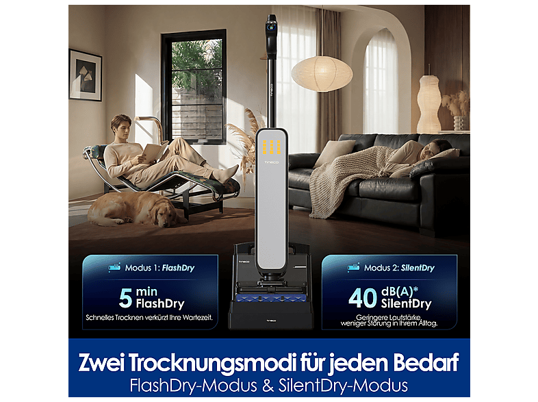 Tineco Floor One Station S9 Scientist Nass- und Trockensauger, Grau — Foto 4 von 5