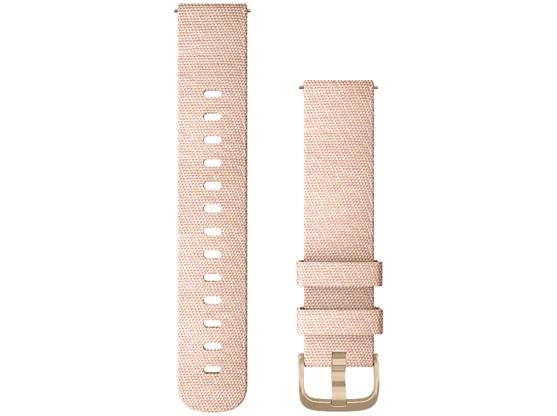 Garmin Bracelet de Montre en Tissu 20mm Quick Release Rose Doux avec Boucle Dorée