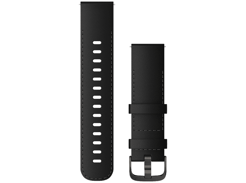 Bracelet de montre en cuir Garmin 22mm à attache rapide Noir