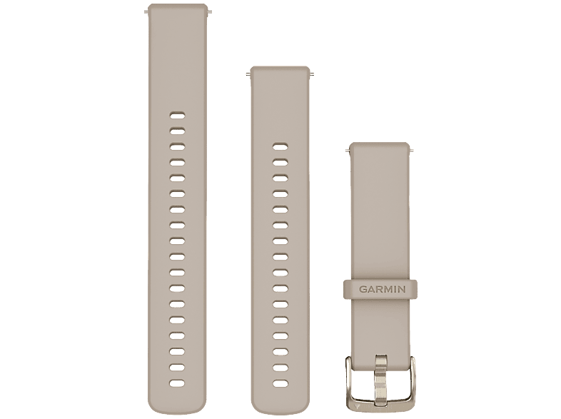 Garmin Siliconen Polsband 18mm Snelsluiting Met Goudkleurige Gesp Horlogebandje Grijs