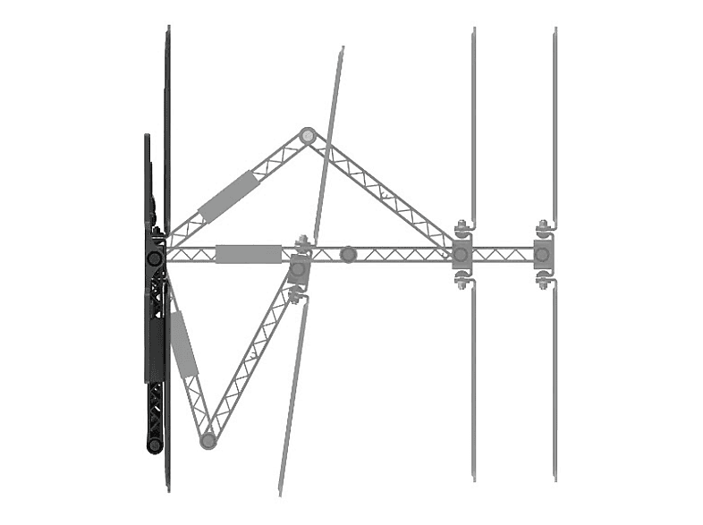 Hama 00220852 TV-Wandhalterung, OLED, flach, schwenkbar, ausziehbar, 229cm (90") bis 50kg; TV-Halterung — Foto 2 von 5