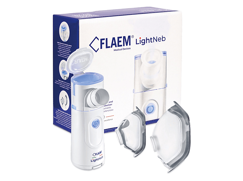 Inhalator membranowy przenośny FLAEM LightNeb Biało-niebieski