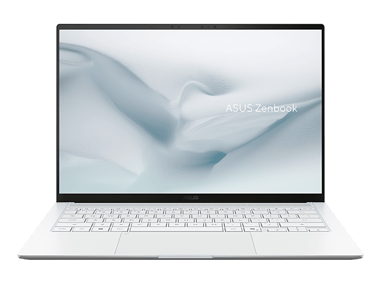 ASUS Zenbook S14 UM5406GA-SU202W, Notebook, mit 14 Display Touchscreen, AMD Ryzen™ AI 7 445 Prozessor (8 MB Cache, bis zu 4.6 GHz), 16 GB RAM, 512 SSD, Radeon™ 840M, Scandinavian White, Windows 11 Home