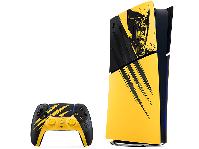Sony PlayStation®5 Digital Edition – Marvel’s Wolverine Battle Yellow Limited Edition Bundle; PlayStation 5----Spielekonsole