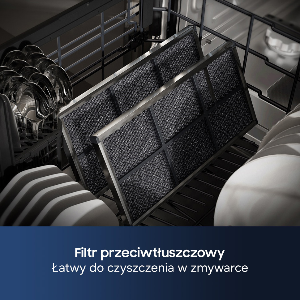 Filtr przeciwtłuszczowy w zmywarce.