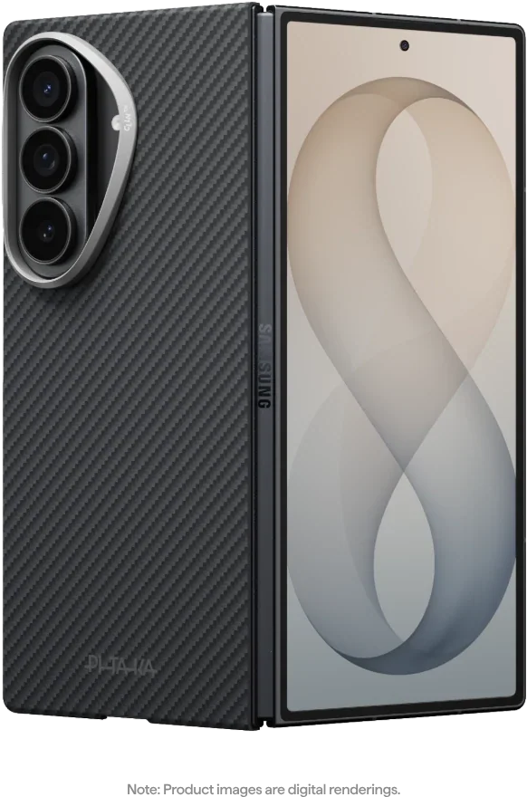 PITAKA Classic Ultra-Slim Case Samsung Galaxy Z Fold 8 Ultra telefontok, fekete-szürke (FBFold8)