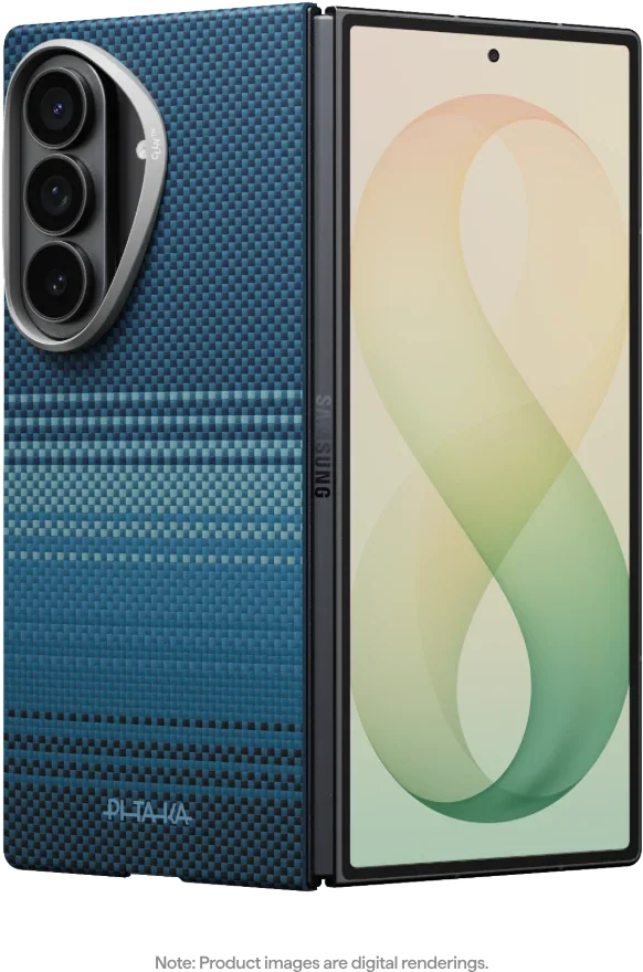 PITAKA Sunset Moonrise Ultra-Slim Case Samsung Galaxy Z Fold 8 Ultra telefontok, holdkelte (FMFold8)