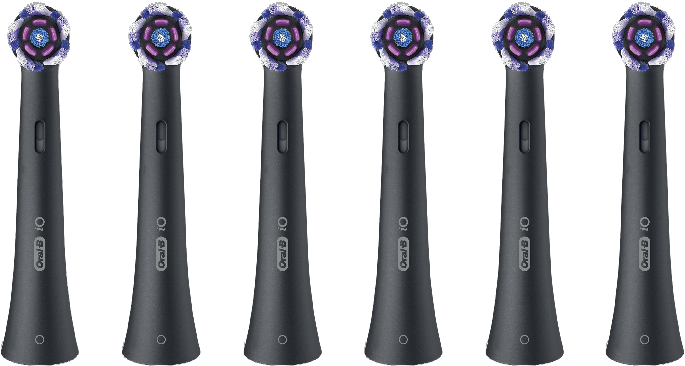 ORAL-B iO Pótfej Elektromos Fogkeféhez Radiant White, Fekete, 6 db