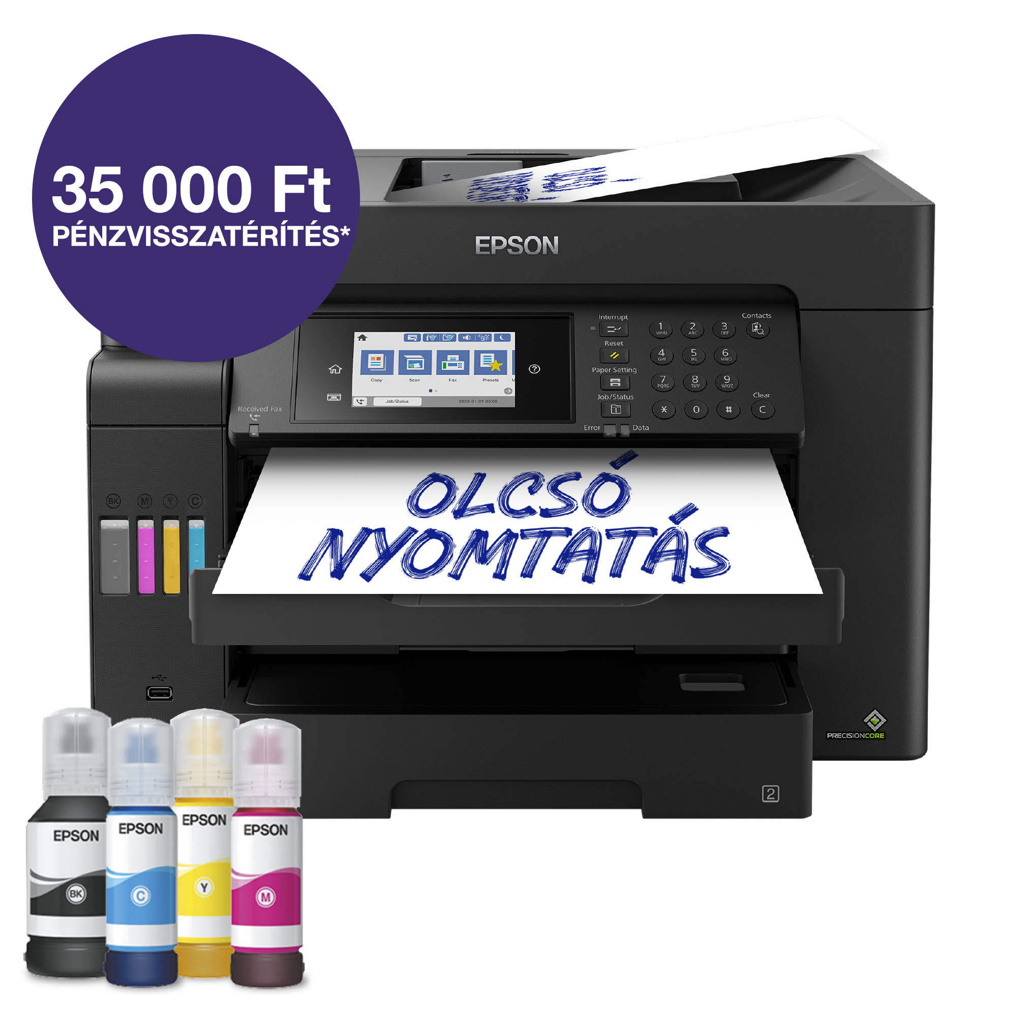 EPSON EcoTank L15160 A3 multifunkciós színes DUPLEX WiFi/LAN külső tintatartályos tintasugaras nyomtató (C11CH71402)