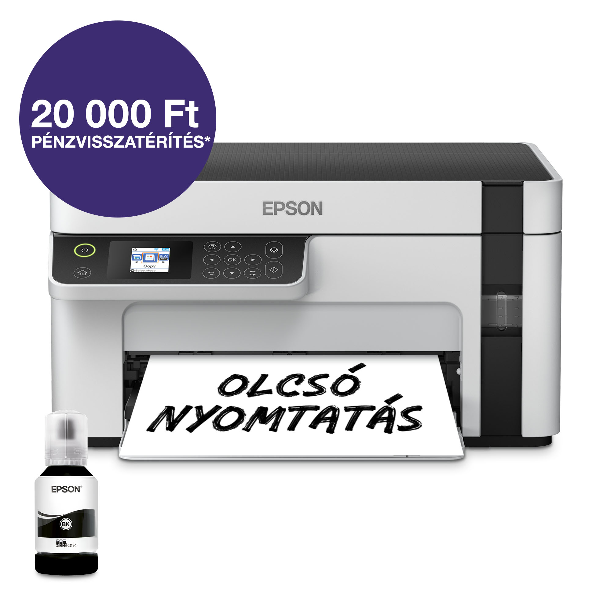 EPSON EcoTank M2120 multifunkciós MONO Wifi külső tintatartályos tintasugaras nyomtató (C11CJ18402)