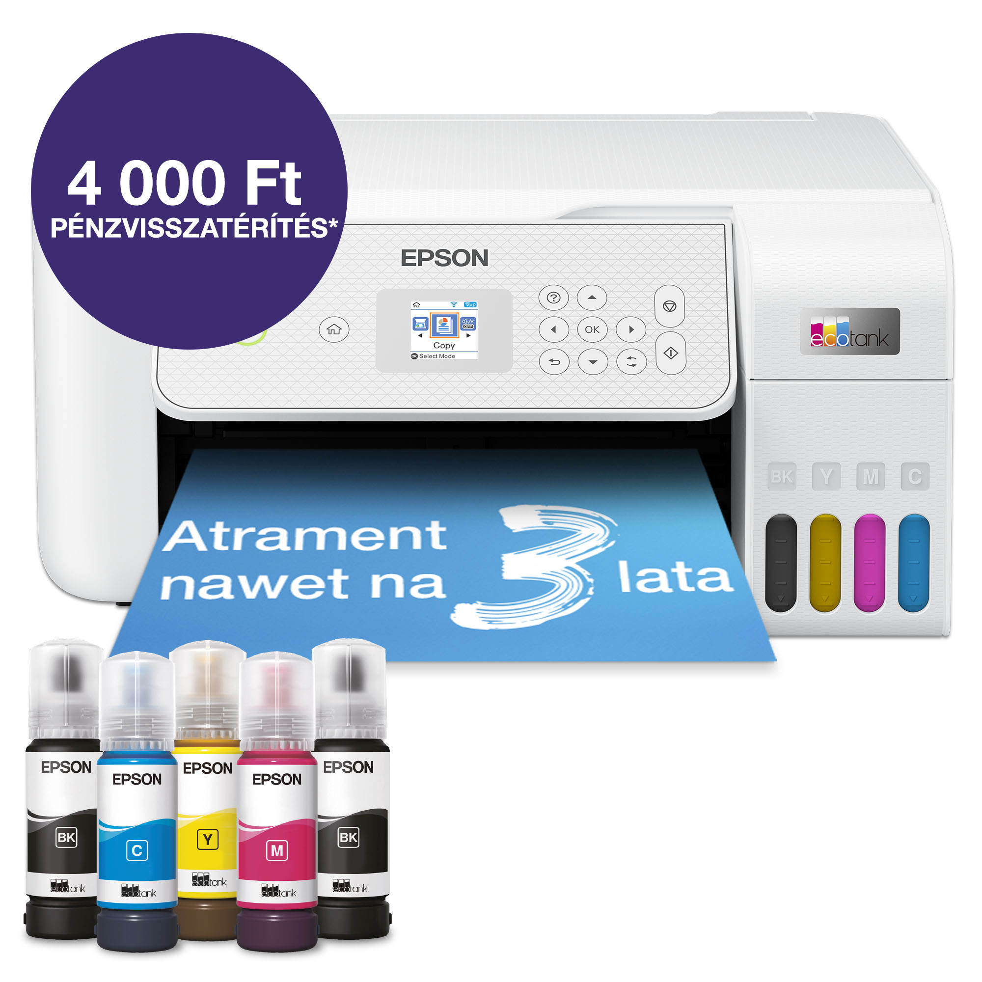 EPSON EcoTank L3286 multifunkciós színes Wifi külső tintatartályos tintasugaras nyomtató (C11CJ66427)