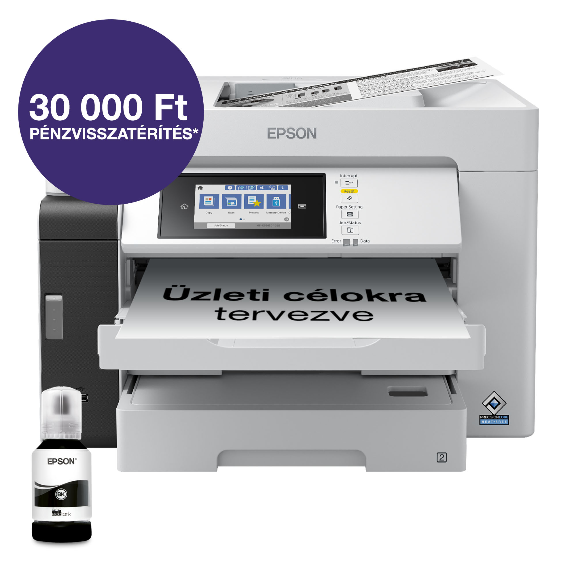 EPSON EcoTank M15180 A3 multifunkciós MONO DUPLEX WiFi/LAN külső tintatartályos tintasugaras nyomtató (C11CJ41406)