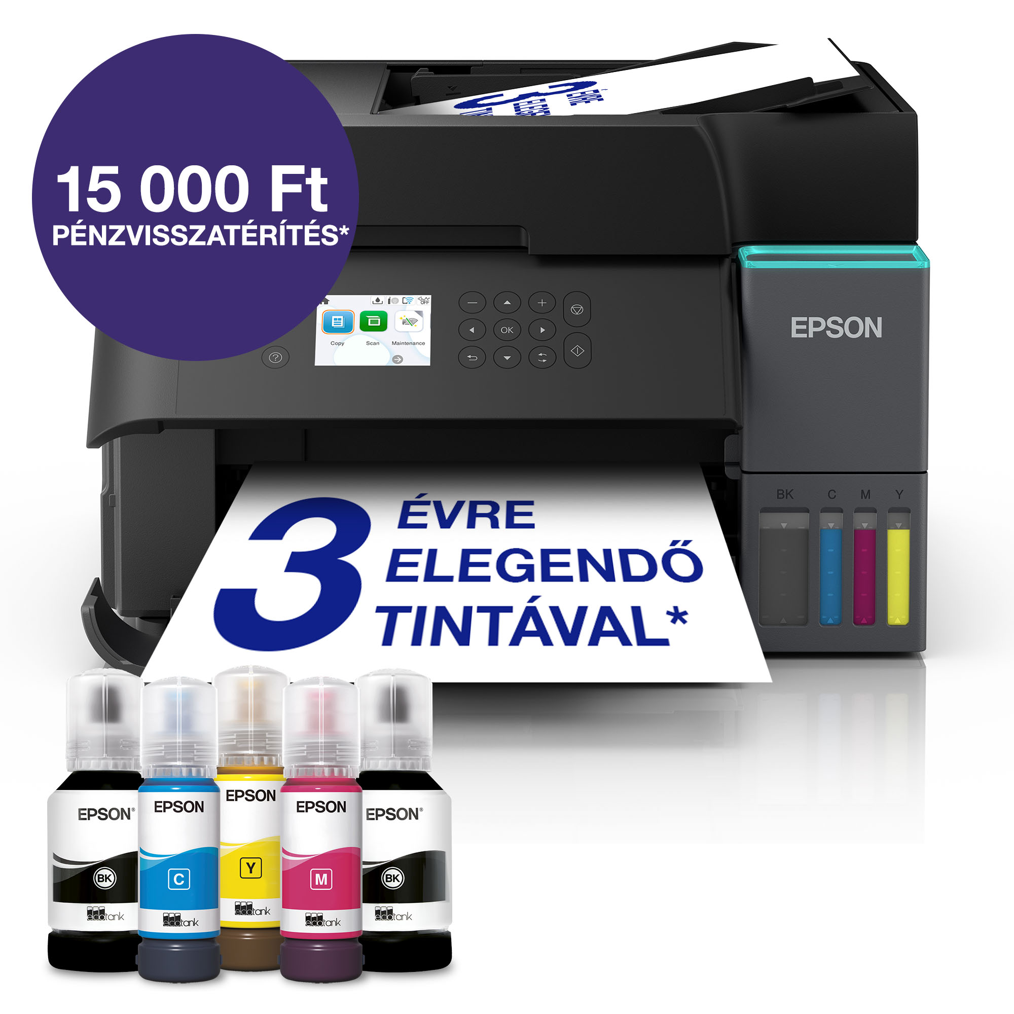 EPSON EcoTank L6370 multifunkciós színes DUPLEX WiFi/LAN külső tintatartályos tintasugaras nyomtató (C11CL43403)