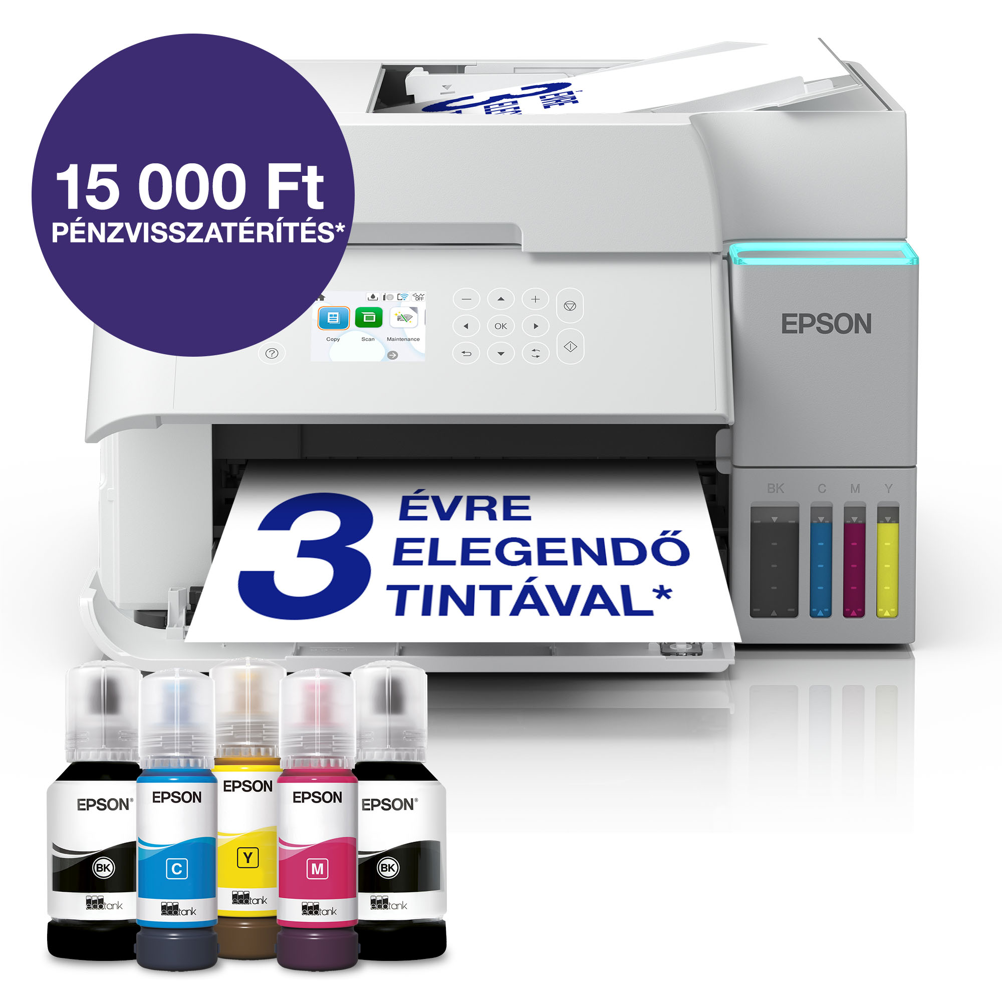 EPSON EcoTank L6376 multifunkciós színes DUPLEX WiFi/LAN külső tintatartályos tintasugaras nyomtató (C11CL43404)