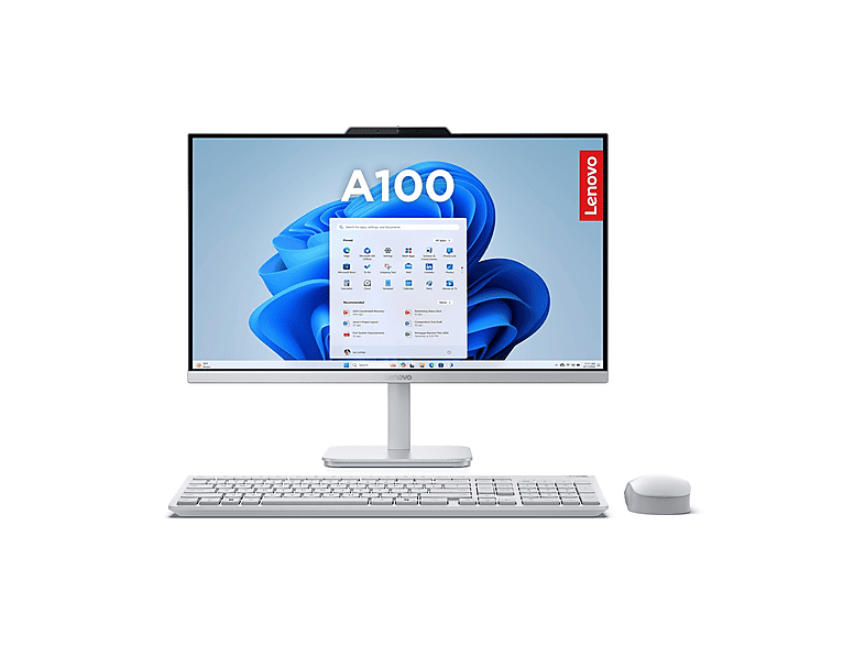 LENOVO A100 AIO, 23,8 ", Intel® N100, RAM 8 GB, 256 GB SSD, Cloud Grey, LCD, Windows 11 Home