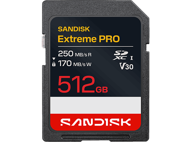 SANDISK Extreme pro SD-UHS-I-Karte, 512GB Speicherkarte
