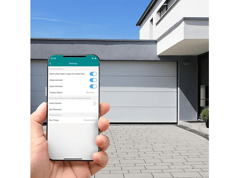 Hama Smarter Garagentor-Öffner, WLAN, mit Sensor, Steuerung per App/Sprachbefehl; Garagentor-Steuerung — Foto 2 von 2