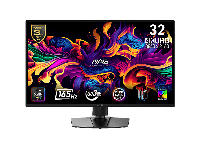 MSI MAG 322UP QD-OLED E16 computer monitor 80 cm (31.5 ) 3840 x 2160 Pixels 4K Ultra HD Zwart