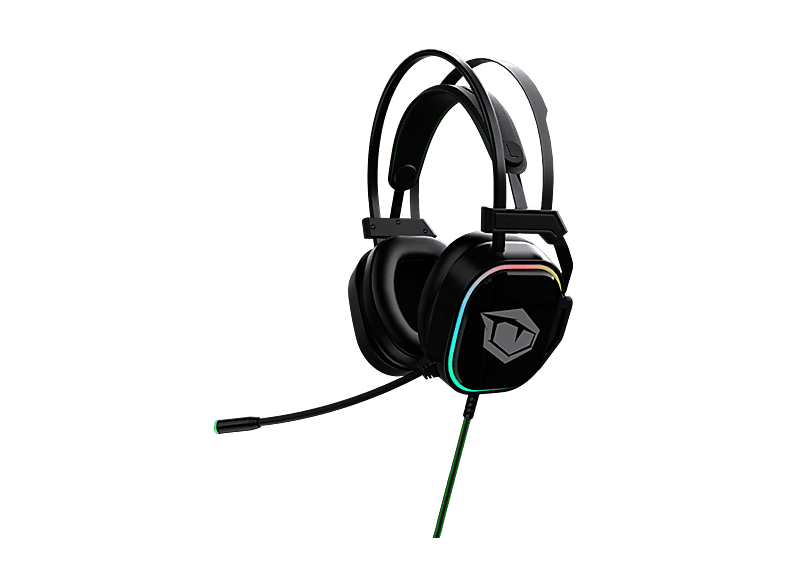 MONSTER Pusat Lite 7.1 Surround Ses RGB Hafif Oyuncu Kulak Üstü Kulaklık Siyah