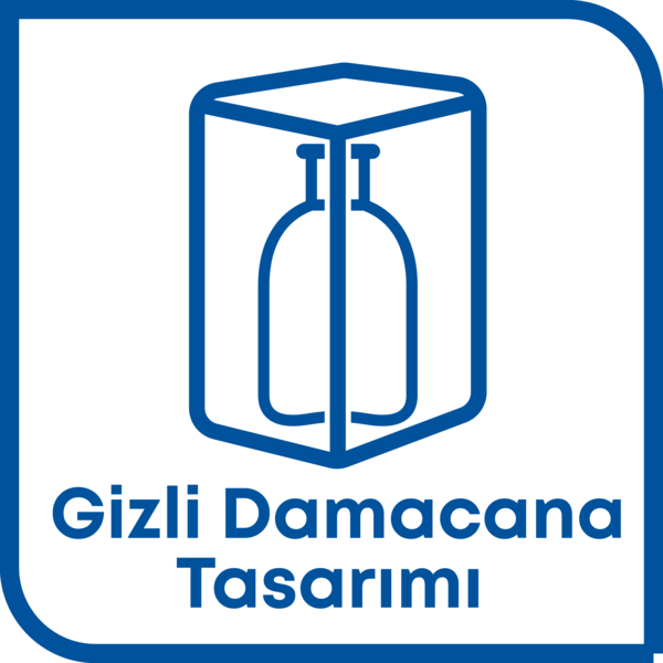 Gizli damacana tasarımlı su sebili simgesi ve altında Türkçe metin.