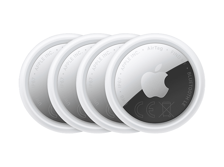 Apple AirTag (2. Gen.), 4er Pack, Weiß/Silber, Tracker